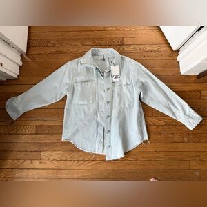 Zara Light Blue Denim Jacket - Size Medium - NWT